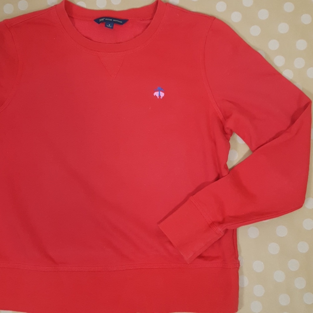 BROOKS BROTHERS Red Pop Over Sweat Shirt